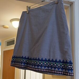 Vineyard Vines Blue and White Striped Mini Skirt